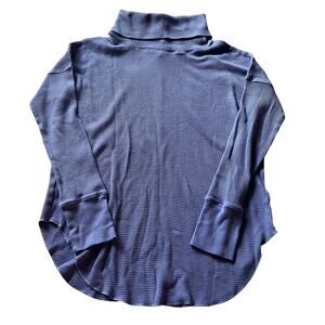 Aritzia The‎ Group Babaton Women's M Shirt Thermal Waffle Knit Mock Neck Casual